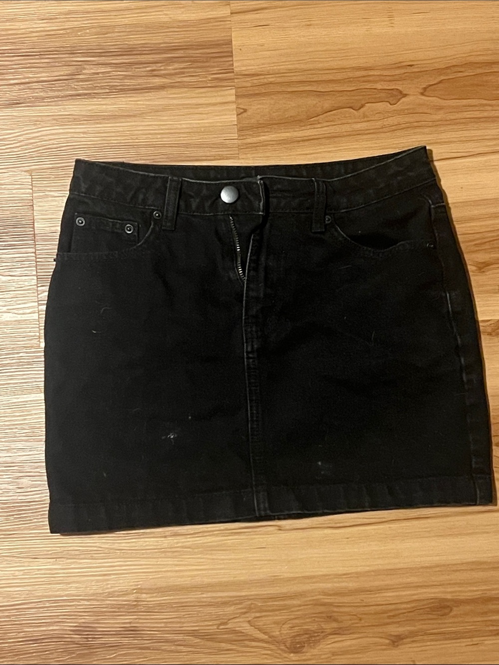 Forever 21 Black Denim Mini Skirt